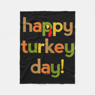 Thanksgiving For Women Her Happy Turkey Day Fall T Fleece Blanket