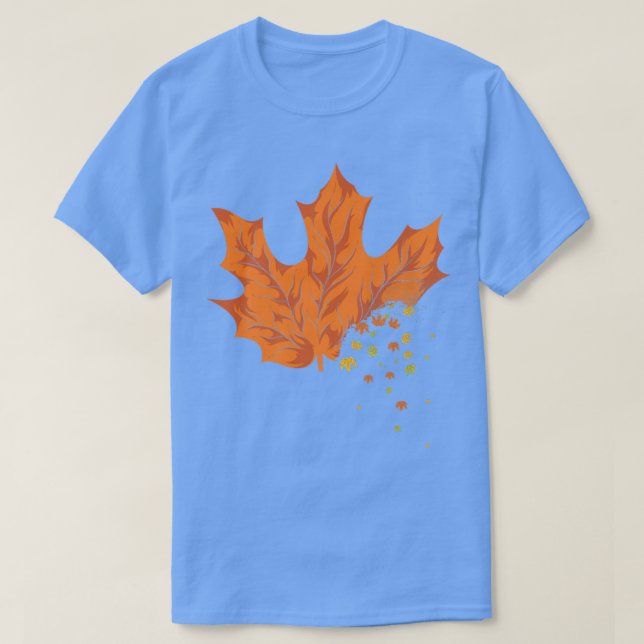 Thanksgiving Forest Nature Leaf Autumn Leaves Bota T-Shirt (Design Front)