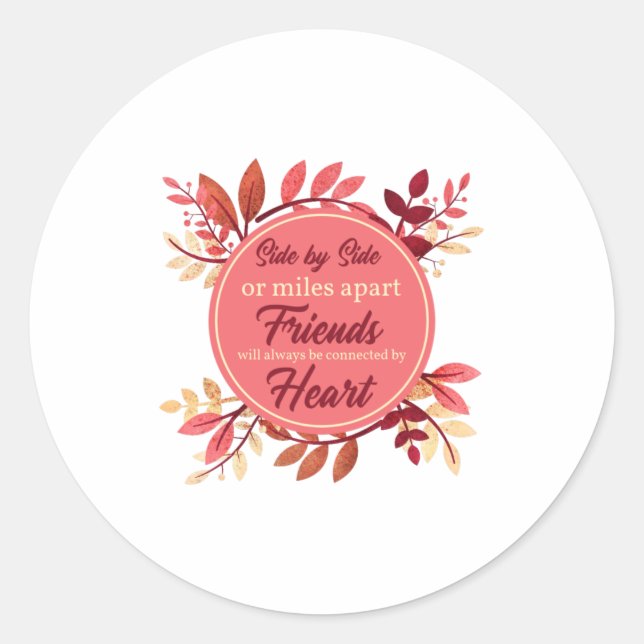 Thanksgiving Friend Friendship Fall Outfit Women Classic Round Sticker (Front)