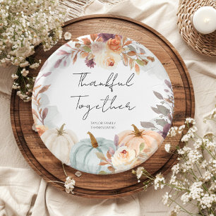 Thanksgiving Friends Giving Dinner Paper Plate