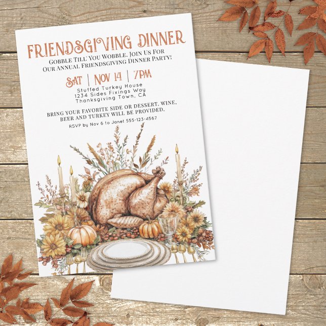 Thanksgiving Friendsgiving Dinner Invitation (Thanksgiving Friendsgiving Dinner Invitation)