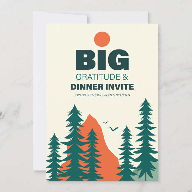 Thanksgiving/Friendsgiving Dinner Invitation Card (Front)