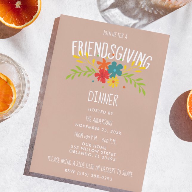 Thanksgiving Friendsgiving Dinner Party  Invitation (Creator Uploaded)