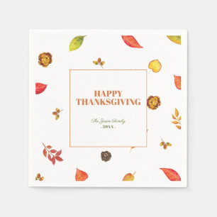 Thanksgiving Friendsgiving Paper Napkins