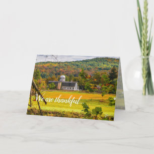 Thanksgiving Friendship Thankful Fall Autumn Holiday Card