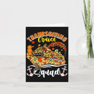 Thanksgiving funny cruise squad colourful fall card