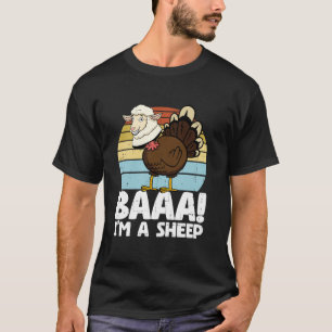 Thanksgiving Funny Fake Sheep Thanksgiving Turkey T-Shirt