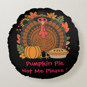 Thanksgiving, Funny Turkey Chef, Gobble, Modern Round Cushion