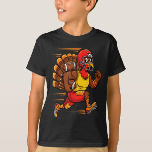 Thanksgiving Funny Turkey Playing Football Men Boy T-Shirt