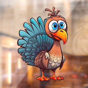 Thanksgiving Funny Turkey Window Cling