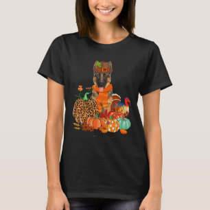 Thanksgiving German Shepherd With Turkey Fall Pump T-Shirt