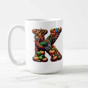 Thanksgiving gift for letter k coffee mug