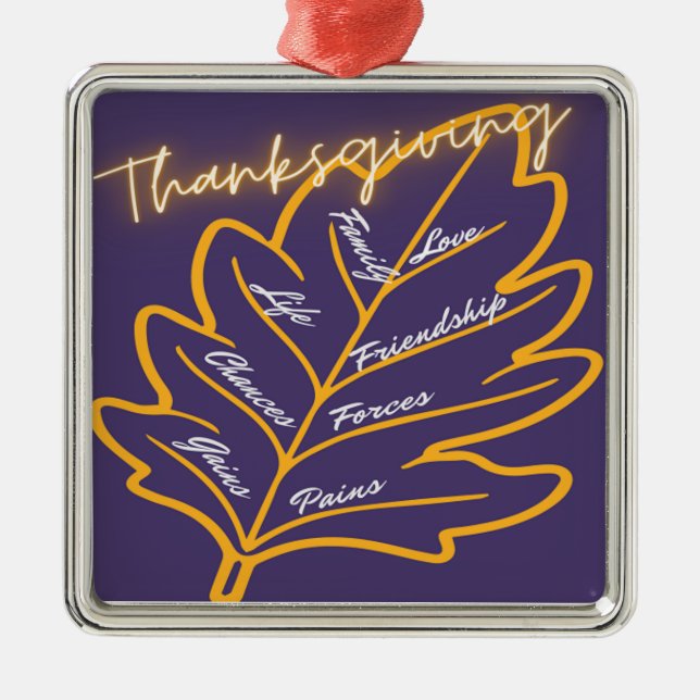 Thanksgiving Gifts  Metal Tree Decoration (Front)