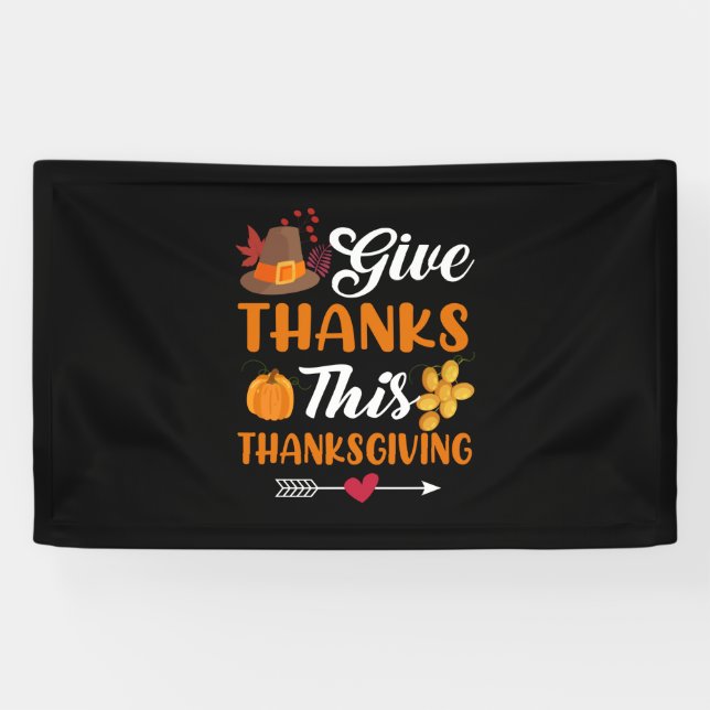 Thanksgiving Give Thanks This Thanksgiving Banner (Horizontal)