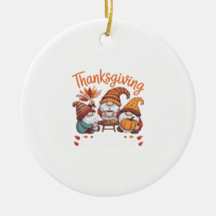 Thanksgiving Gnome Fall Leopard Turkey Essential T Ceramic Tree Decoration