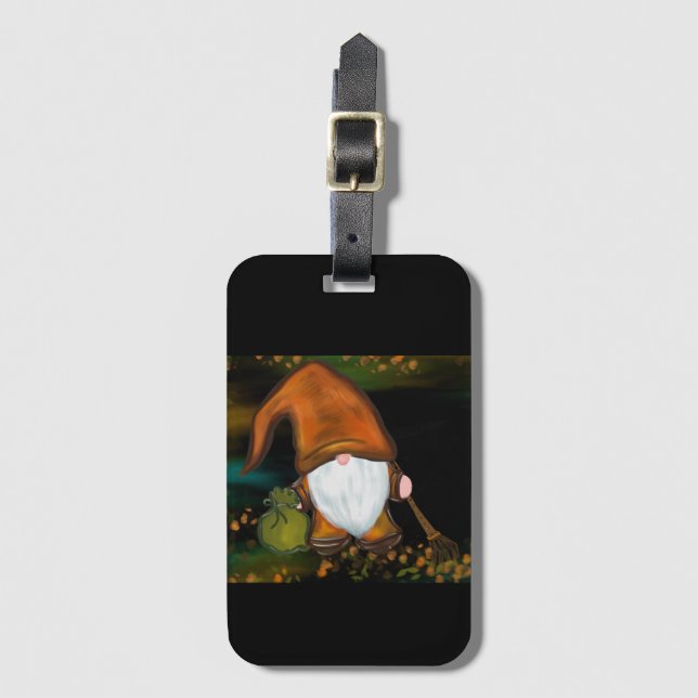 THANKSGIVING GNOME   LUGGAGE TAG (Front Vertical)