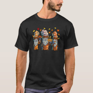Thanksgiving Gnome Men Women Pumpkin Pie Turkey Fa T-Shirt
