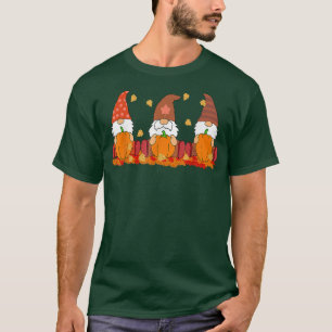 Thanksgiving Gnomes Cute Pumpkin Autumn Gnome T-Shirt