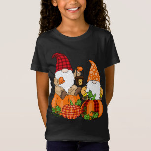 Thanksgiving Gnomes Cute Pumpkin Autumn Gnome T-Shirt