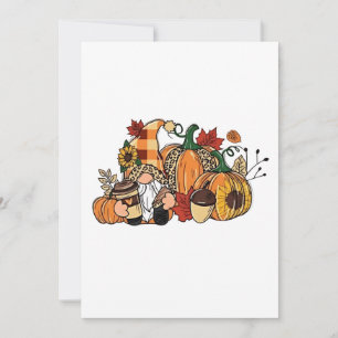 Thanksgiving Gnomes Fall Leaves Gnomes Funny Fall Invitation