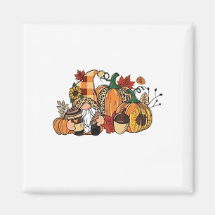 Thanksgiving Gnomes Fall Leaves Gnomes Funny Fall  Magnet