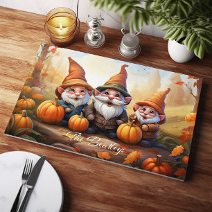 Thanksgiving Gnomes Personalised Cutting Board