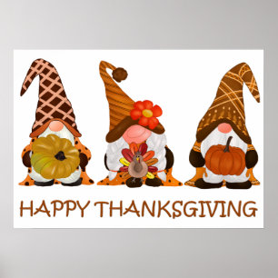 Thanksgiving Gnomes Poster