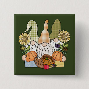 Thanksgiving Gnomes Trio Button