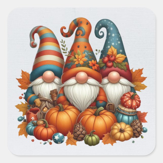 Thanksgiving Gnomes Trio Stickers (Front)