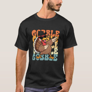 Thanksgiving Gobble Dabbing Turkey Day Fall Vibes  T-Shirt