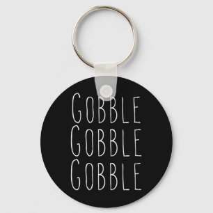Thanksgiving gobble gobble key ring