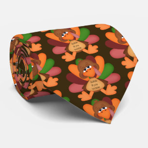 Thanksgiving gobble til you wobble turkey tie