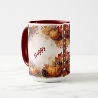 Thanksgiving Golden Modern Autumn Collection Mug