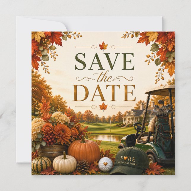 Thanksgiving Golf Celebration Invitation  (Front)