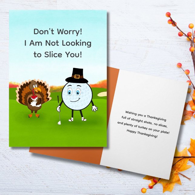 Thanksgiving Golf with Turkey & Golf Ball Card (Creator Uploaded)