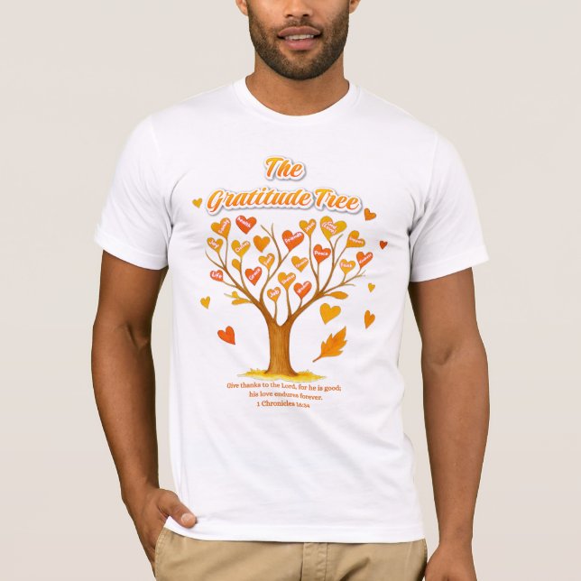 Thanksgiving Gratitude Bella+Canvas Short T-Shirt (Front)