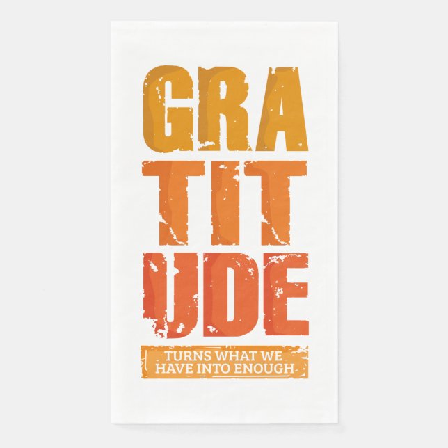 Thanksgiving Gratitude Family Get Together Napkin (Front)