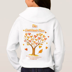 Thanksgiving Gratitude Tree Kids Pullover Hoodie