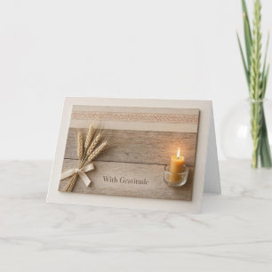 Thanksgiving Greeting Card • Grateful for Strength Thank You Card