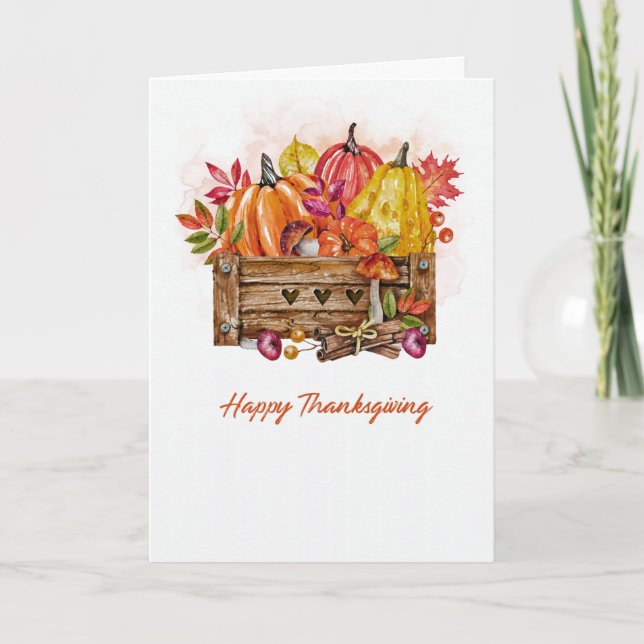 Thanksgiving Greeting Card - Optional Photo (Front)