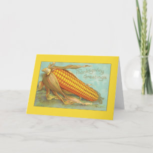Thanksgiving Greetings Beautiful Corn Holiday Card