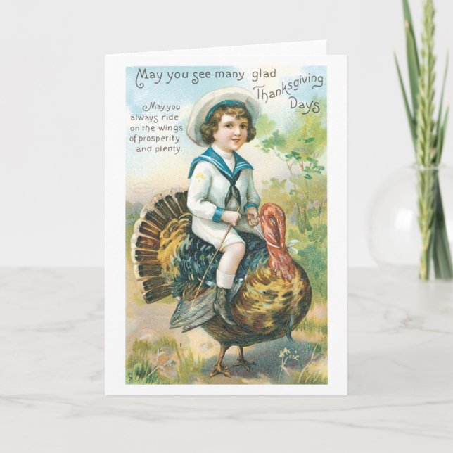 Thanksgiving Greetings - Old Fashion cards (Front)