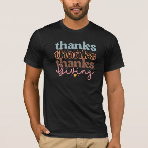 Thanksgiving groovy typography design T-Shirt