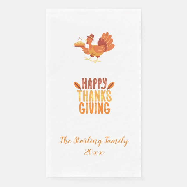 Thanksgiving guest towel customisable. napkin (Front)