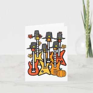 Thanksgiving Guitars Fall Rock Music Riocker Men B Card
