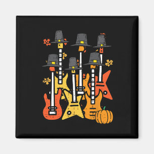 Thanksgiving Guitars Fall Rock Music Riocker Men B Magnet