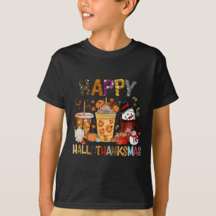 Thanksgiving Hallothanksmas Christmas Halloween Co T-Shirt