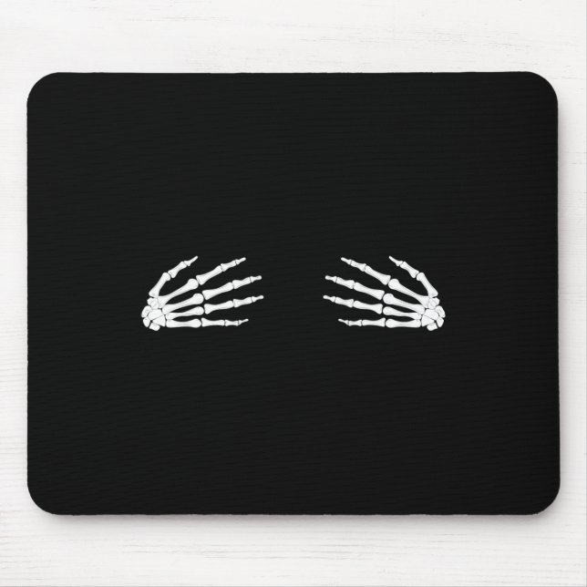 Thanksgiving Halloween Fall Scary Skeleton Skull H Mouse Pad (Front)
