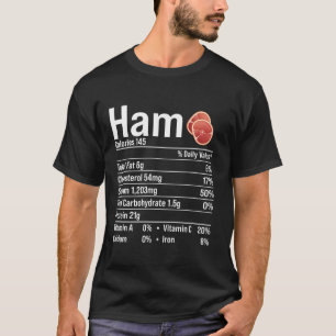 Thanksgiving Ham Nutrition Facts Thanksgiving Cost T-Shirt