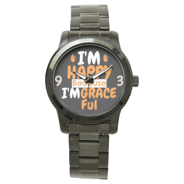  Thanksgiving Happy and Graceful | Fall Theme Watch (Front)
